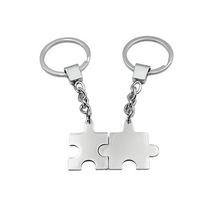 Carica l'immagine nel visualizzatore di Gallery, Portachiavi Puzzle Acciaio Incisione Gratuita