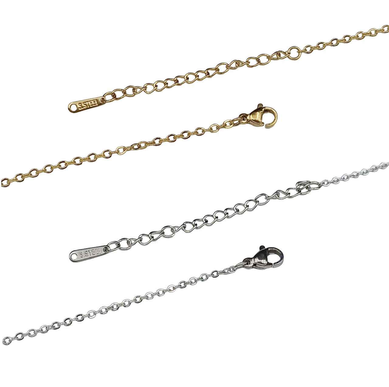 Collana Barretta Acciaio oro o Acciaio Argento