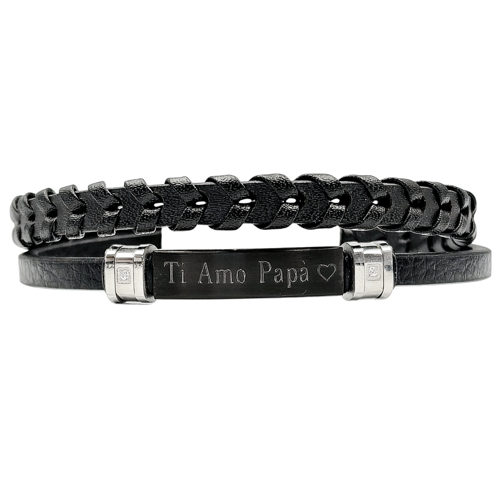 Bracciale Acciaio Skin Ring Treccia