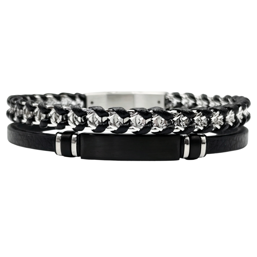 Bracciale Acciaio Skin Ring Treccia