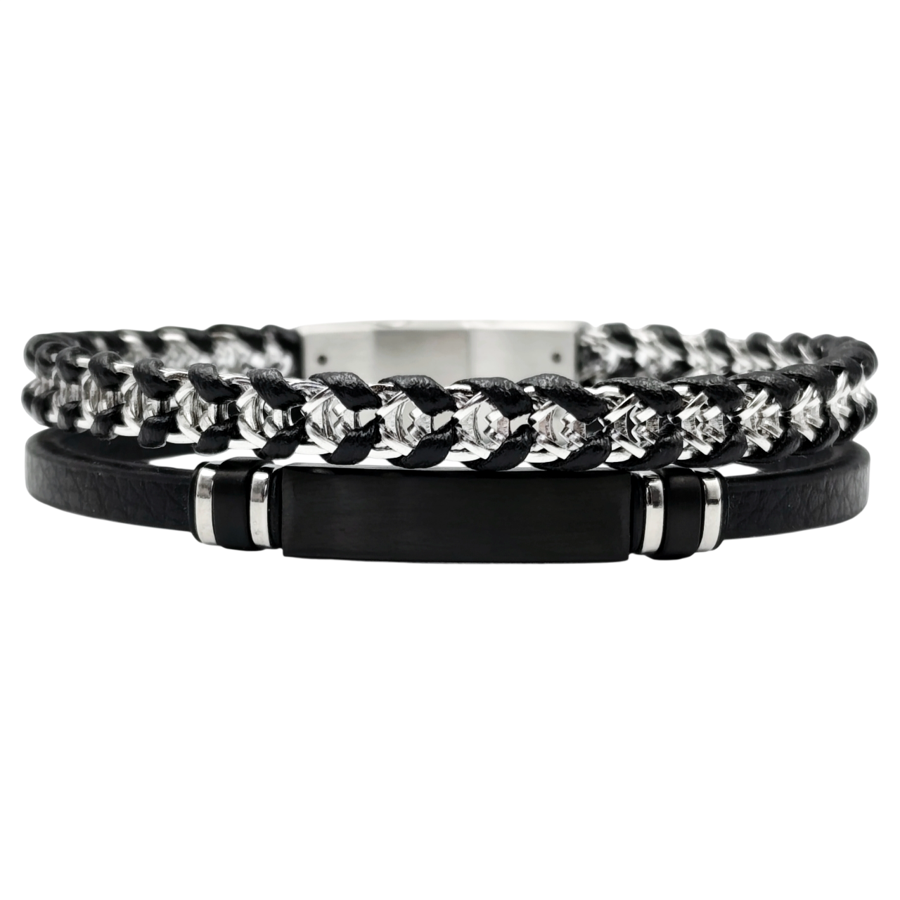 Bracciale Acciaio Skin Ring Treccia