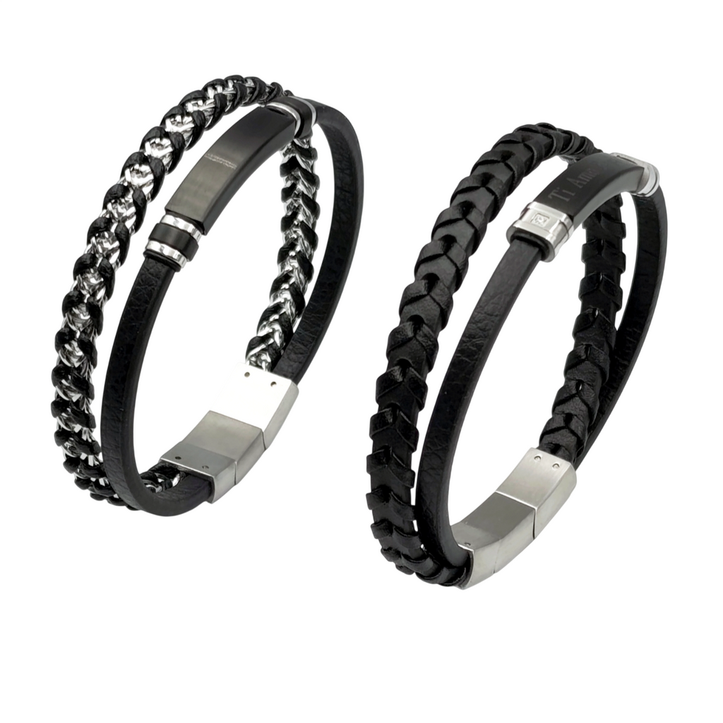Bracciale Acciaio Skin Ring Treccia
