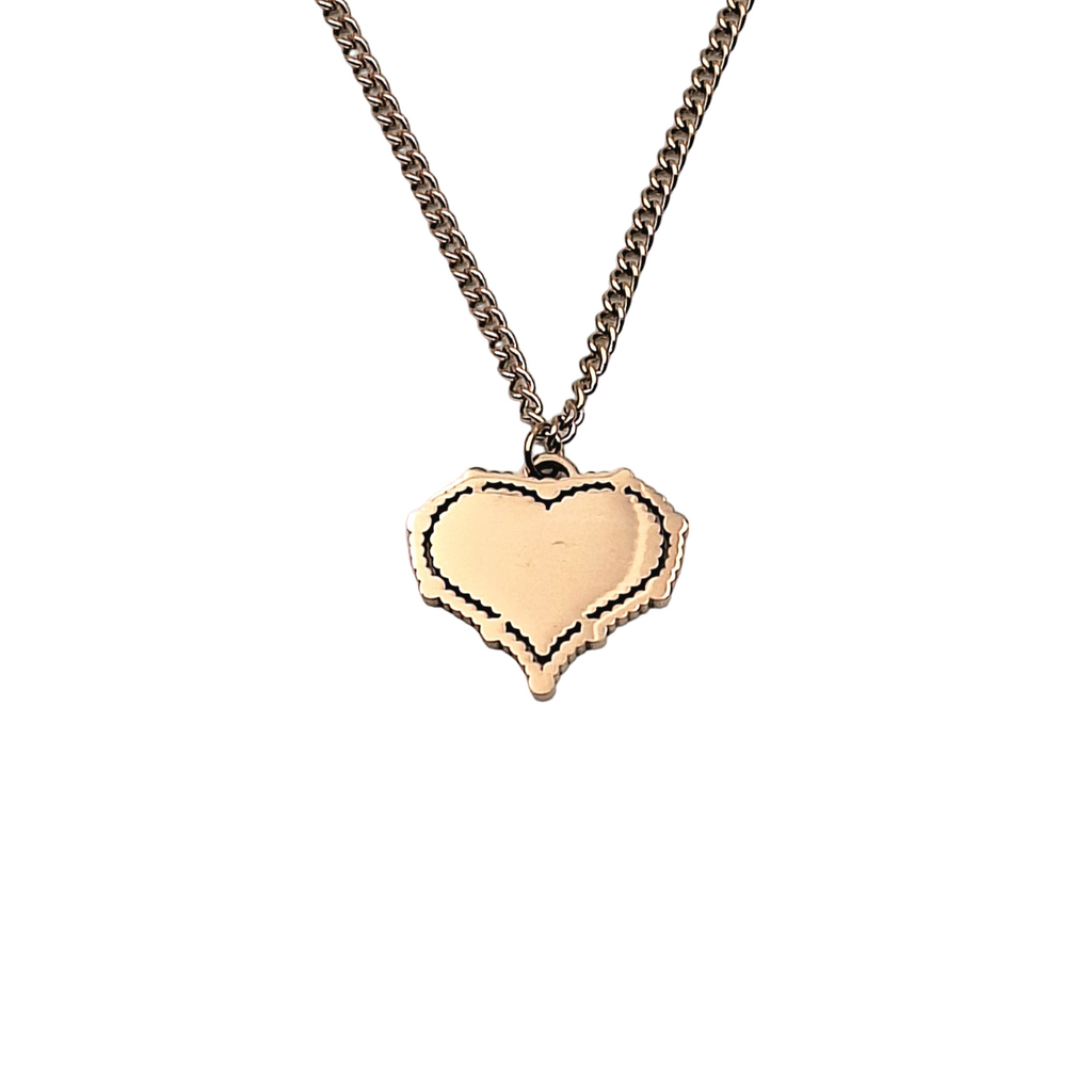 Collana Cuore Sacro Acciaio - Incisione Gratuita - Madrina Comunione o Cresima