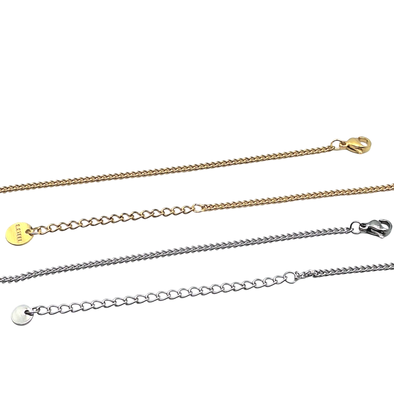 Coppia Collane Cuore Spezzato Acciaio Argento e Oro con Incisione Personalizzata