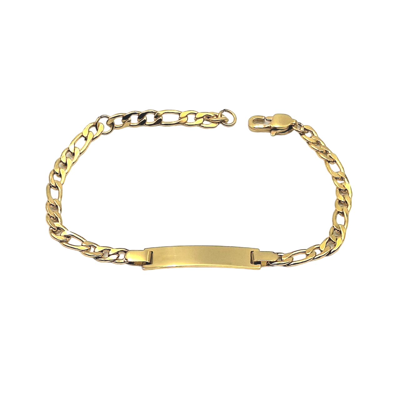Bracciale Bimbo Bimba Acciaio Oro Tradizionale - Incisione Gratuita - Comunione Cresima Battesimo