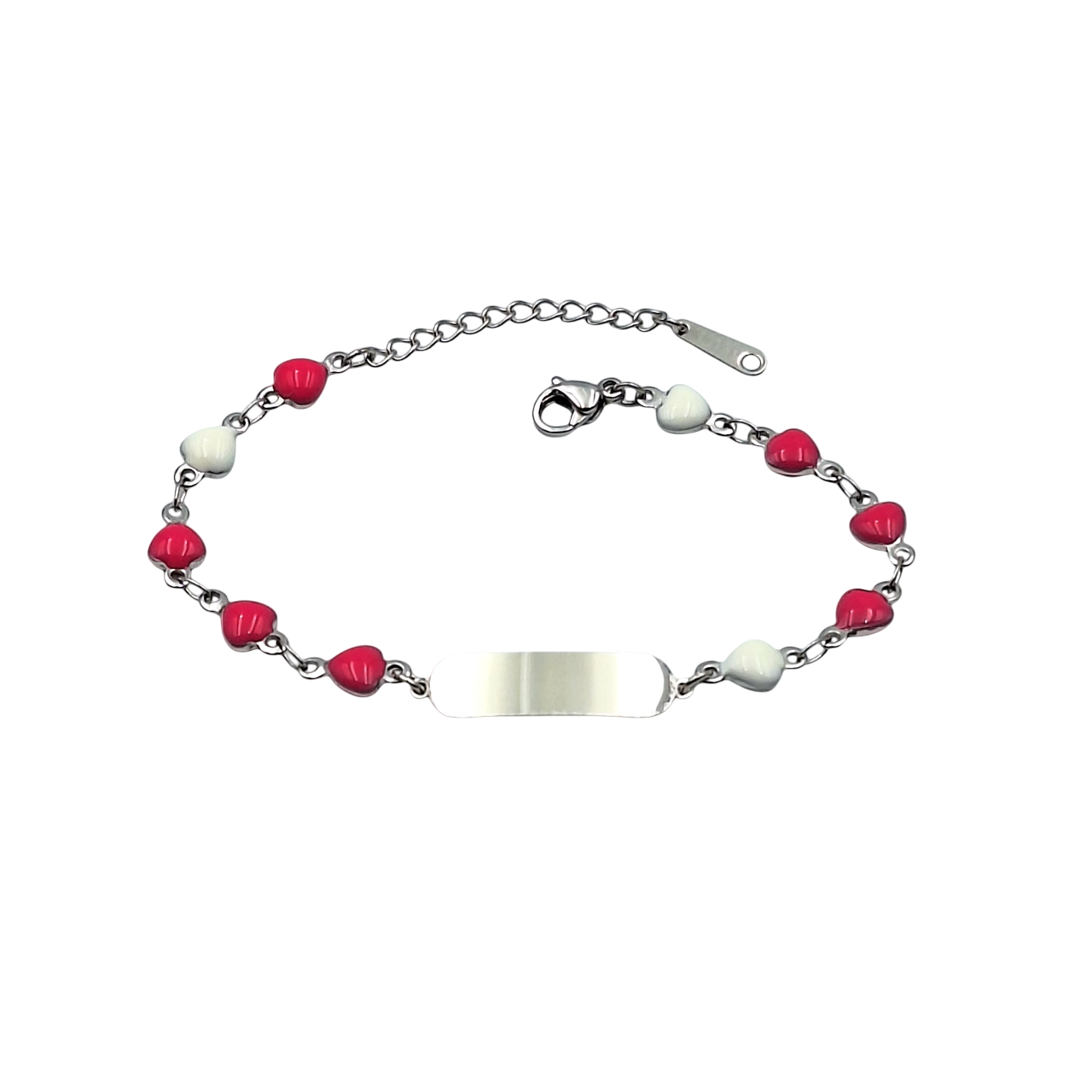 Bracciale Bimbo Bimba Cuori - Incisione Gratuita - Comunione Cresima Battesimo