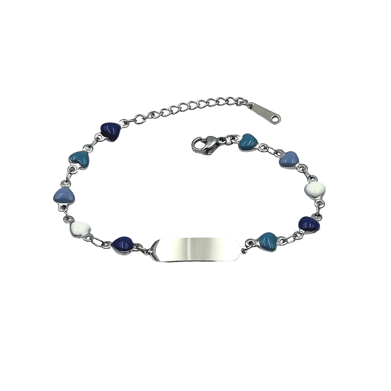 Bracciale Bimbo Bimba Cuori - Incisione Gratuita - Comunione Cresima Battesimo