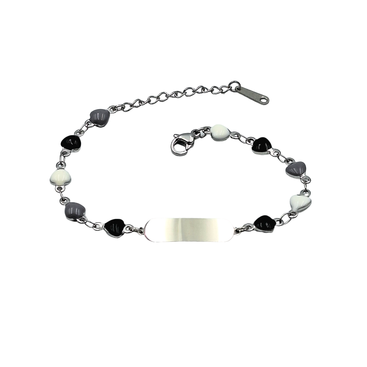 Bracciale Bimbo Bimba Cuori - Incisione Gratuita - Comunione Cresima Battesimo