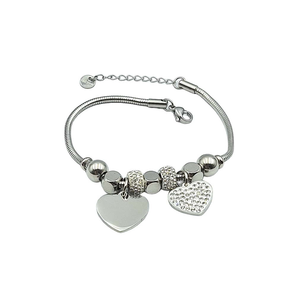 Bracciale Charms Armonia del Cuore - Incisione Gratuita