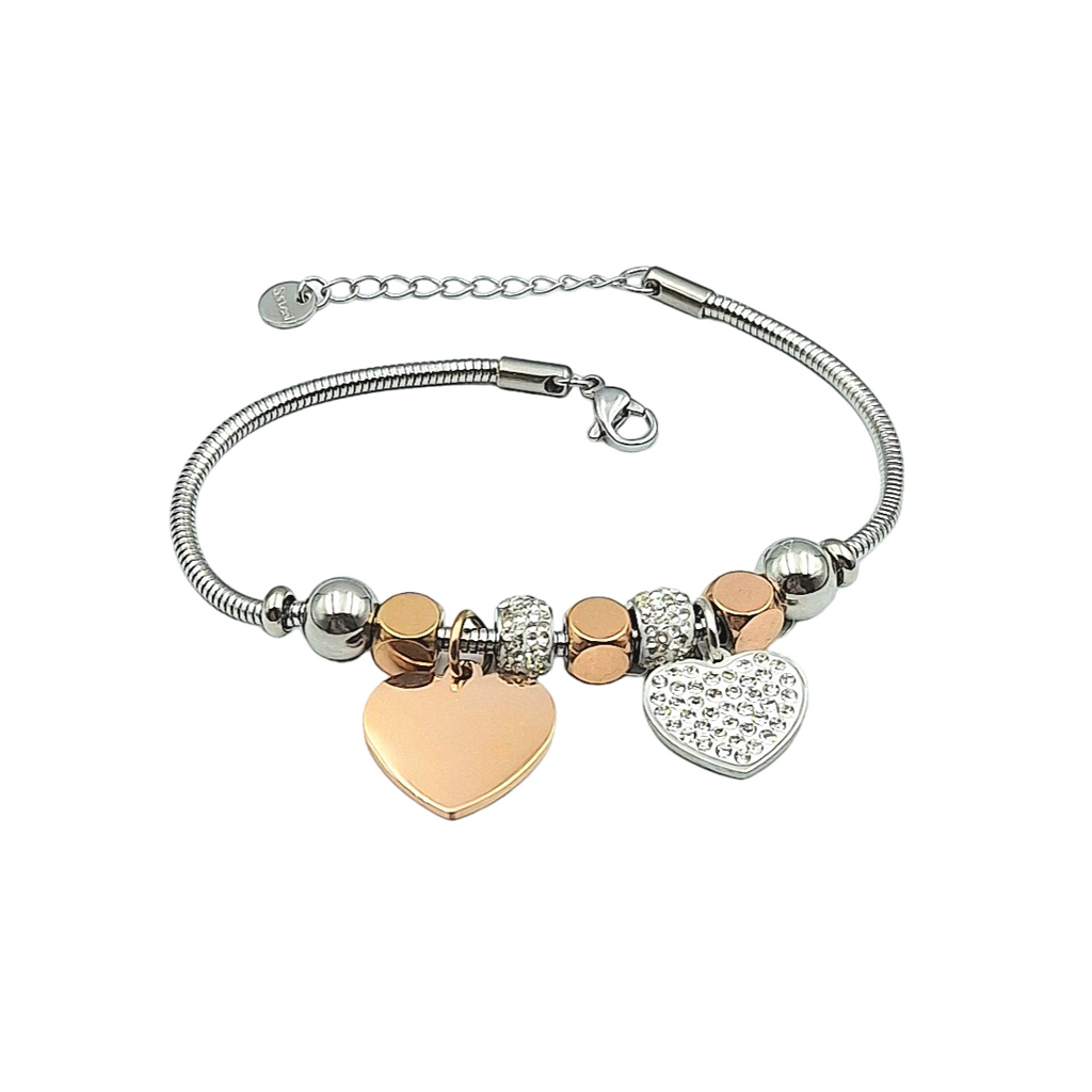 Bracciale Charms Armonia del Cuore - Incisione Gratuita