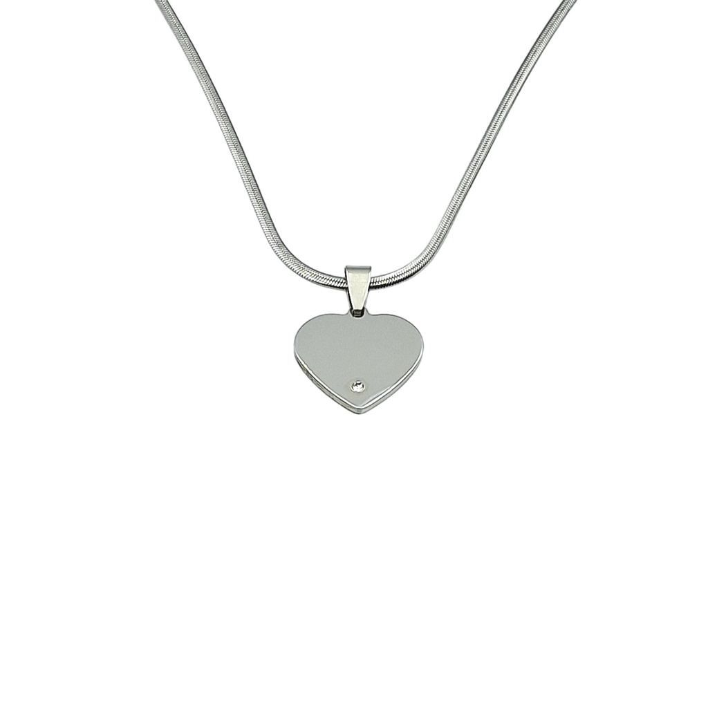 Collana Cuore Solitario - Incisione Gratuita