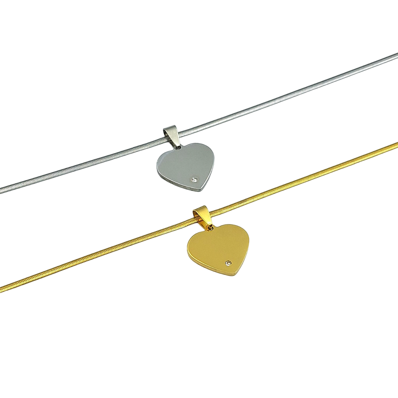 Collana Cuore Solitario - Incisione Gratuita