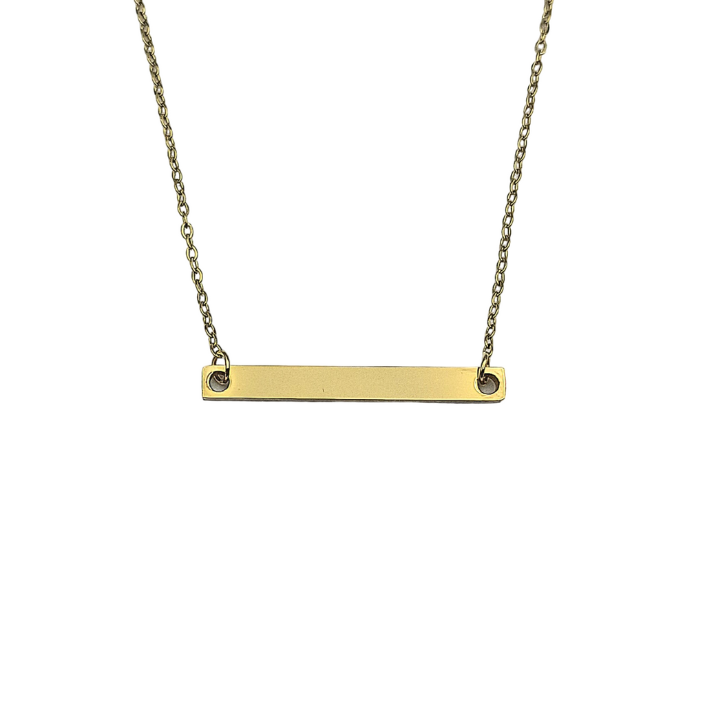 Collana Barretta Acciaio oro o Acciaio Argento