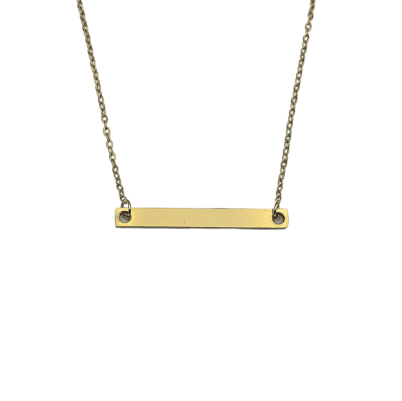 Collana Barretta Acciaio oro o Acciaio Argento