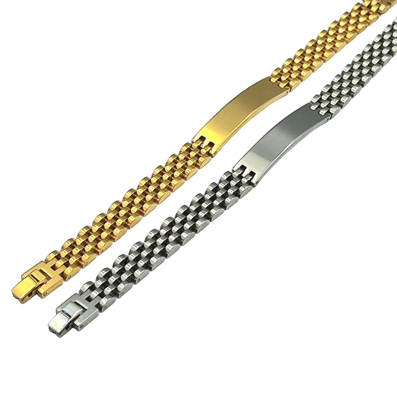 Bracciale Elegance Diamantato NASCITA da 1 a 3 Bimbi Acciaio Argento o Acciaio Oro