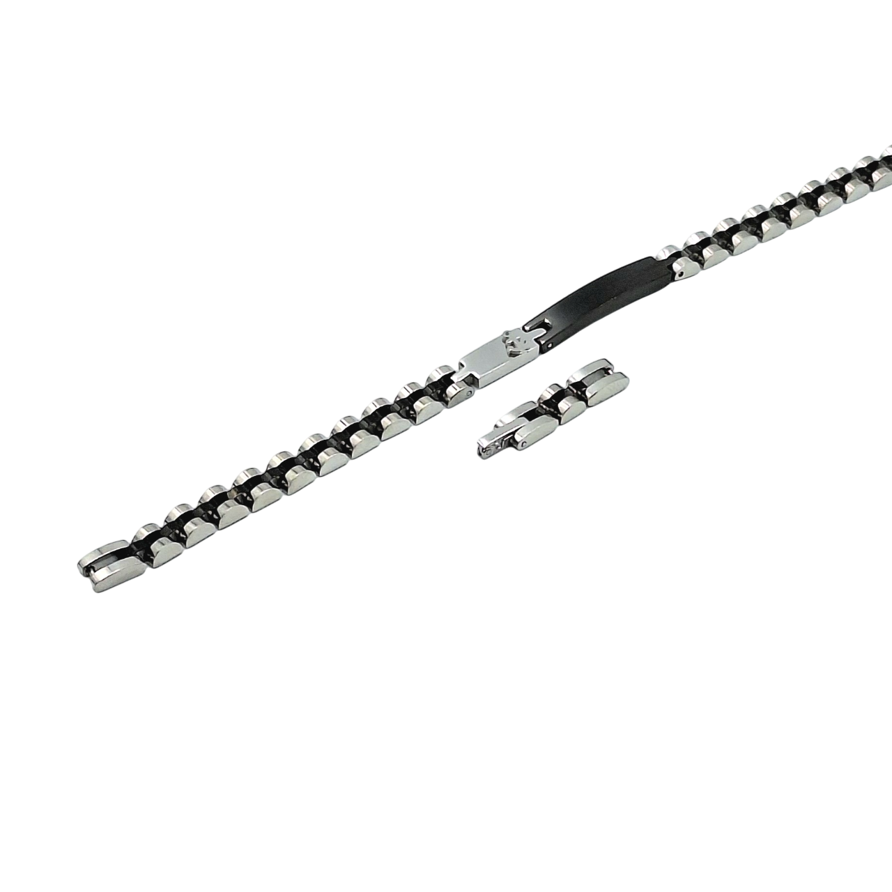 Bracciale Diamantato Ancora Acciaio - Incisione Gratuita - Padrino Comunione o Cresima