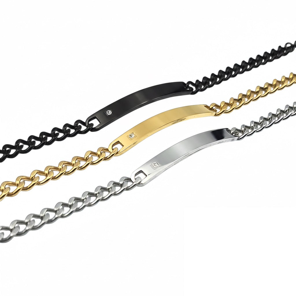 Bracciale Zirconato Acciaio Personalizzato