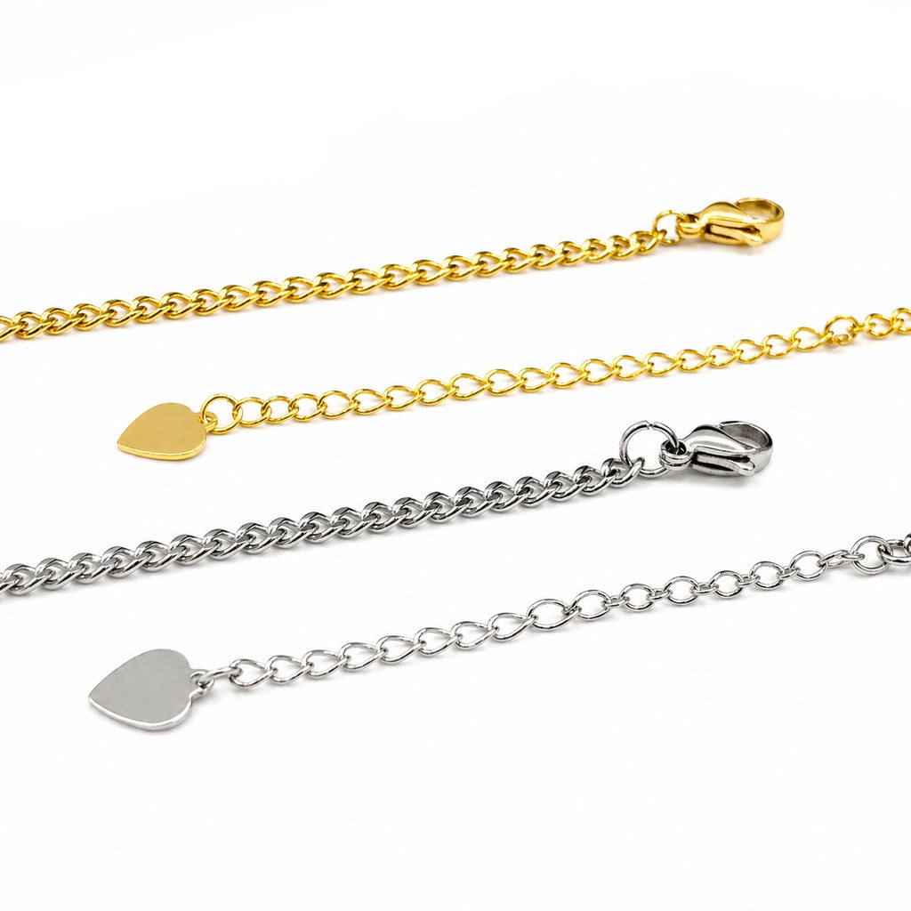 Collana Chiave Cuore in Acciaio con Incisione Personalizzata