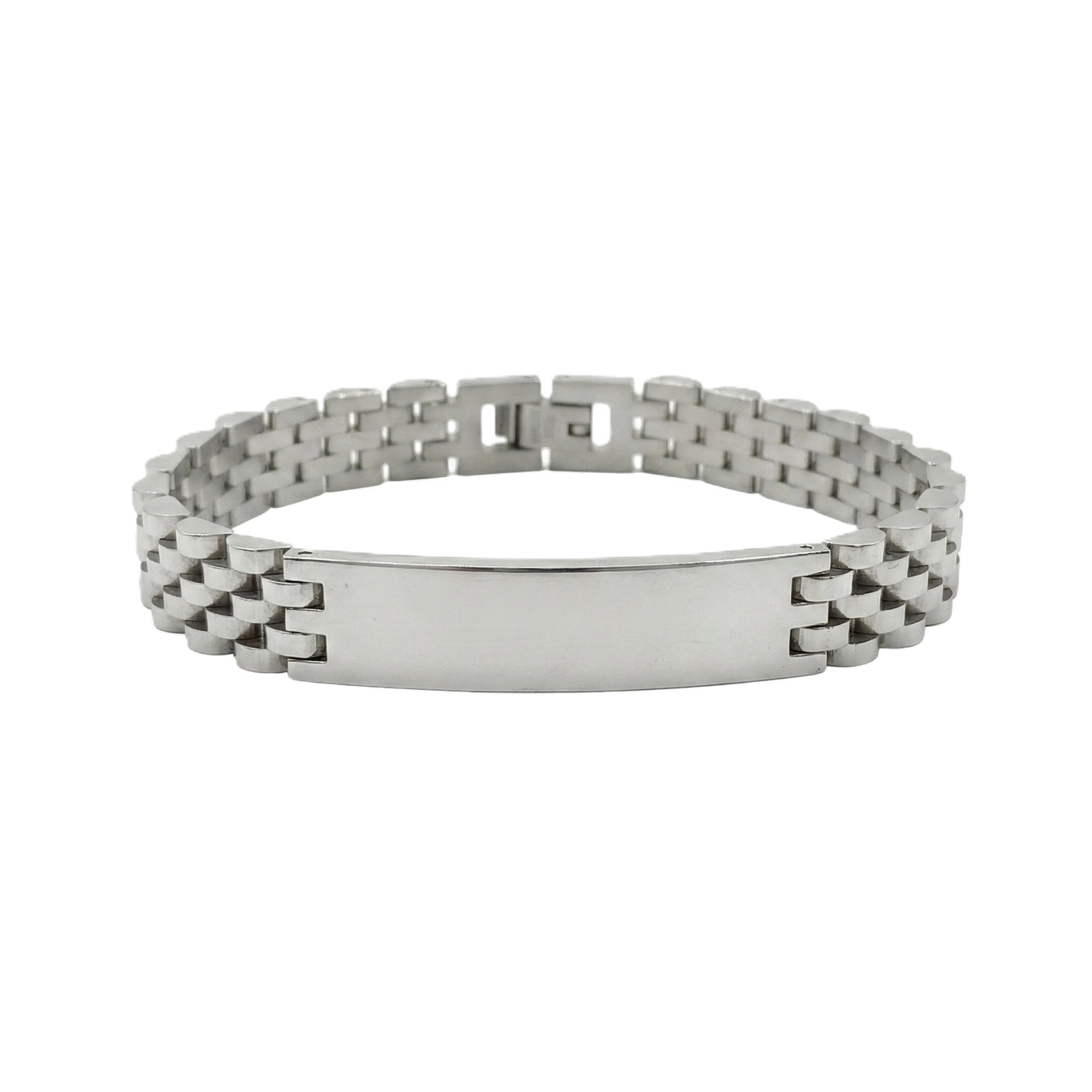 AstraGlam Bracciale A Maglie In Acciaio Inox Con 8 Ciondoli Personalizzabili - Gioiello Fai Da Te Per Uomo E Donna
