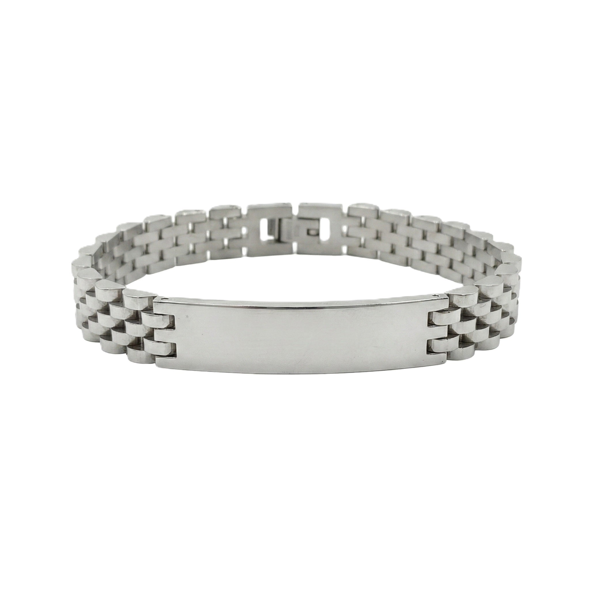 Bracciale Elegance Diamantato Acciaio con Incisione Personalizzata