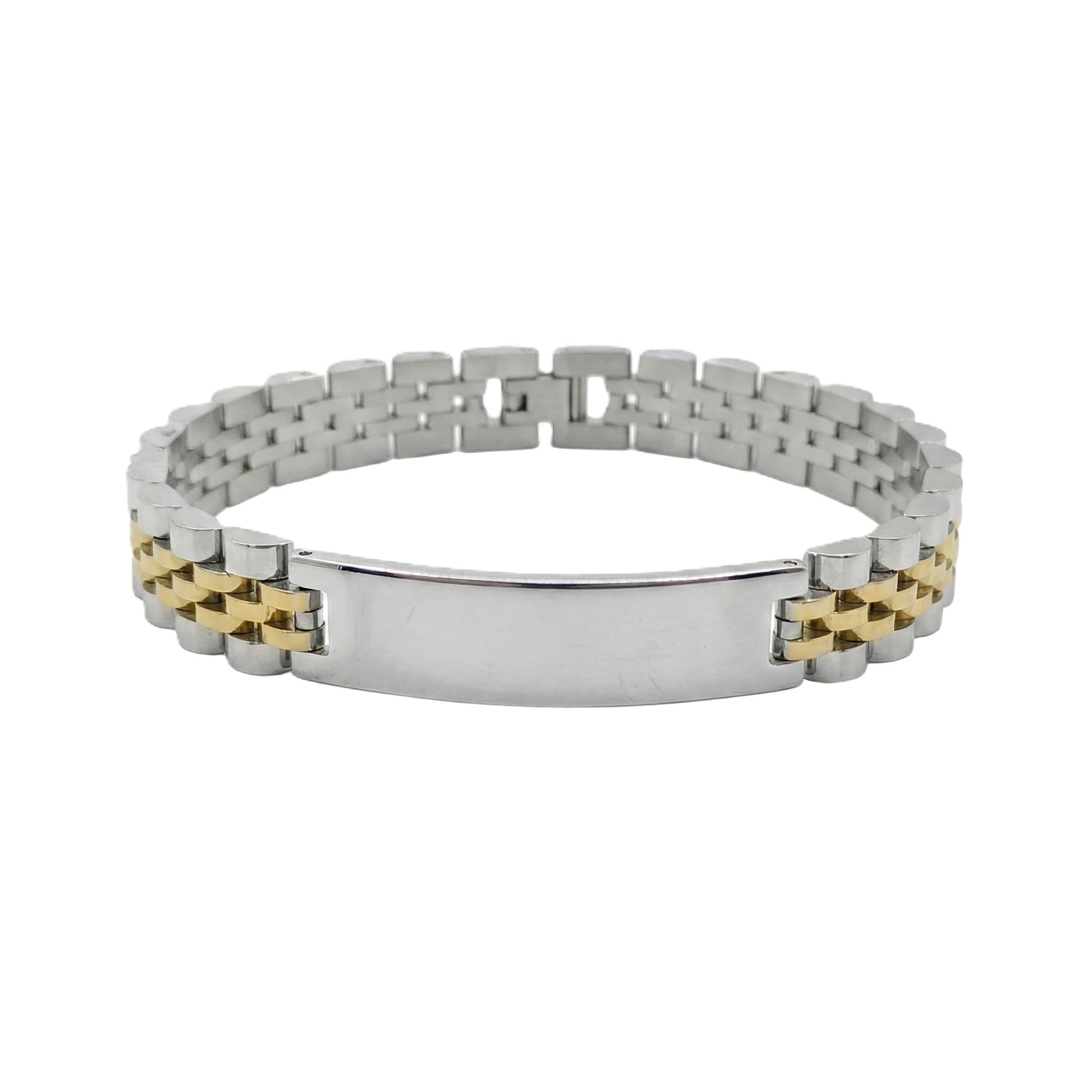 Bracciale Elegance Diamantato Acciaio con Incisione Personalizzata