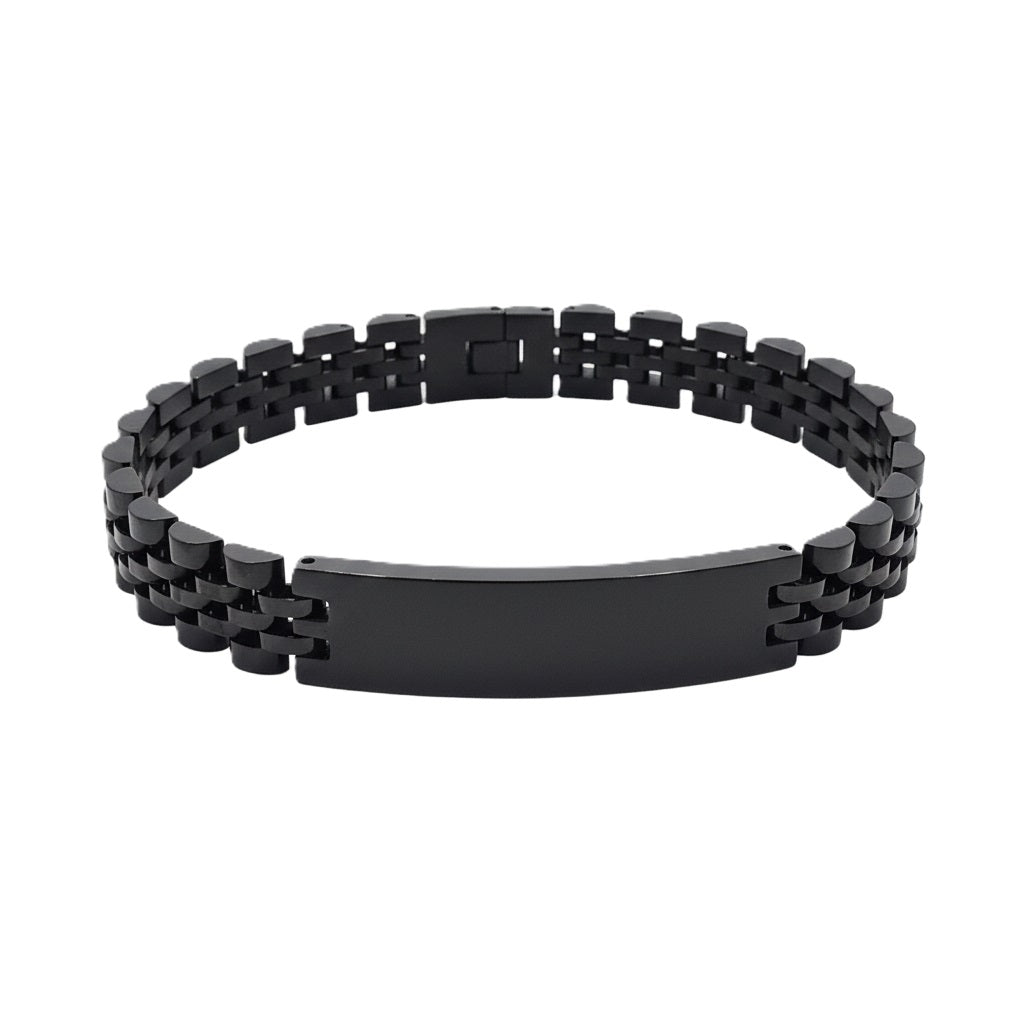 Bracciale Elegance Diamantato Acciaio con Incisione Personalizzata