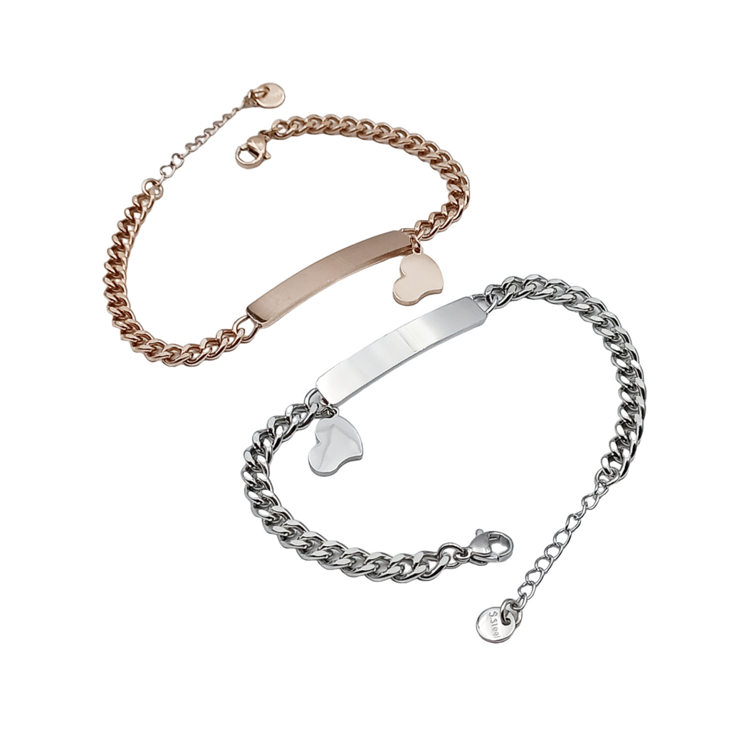 Coppia bracciali Nascita da 1 a 2 Bimbi Acciaio