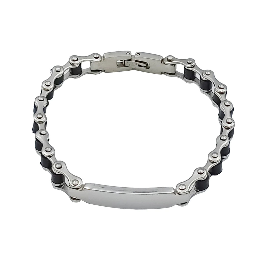 Bracciale Acciaio Catena Lucido