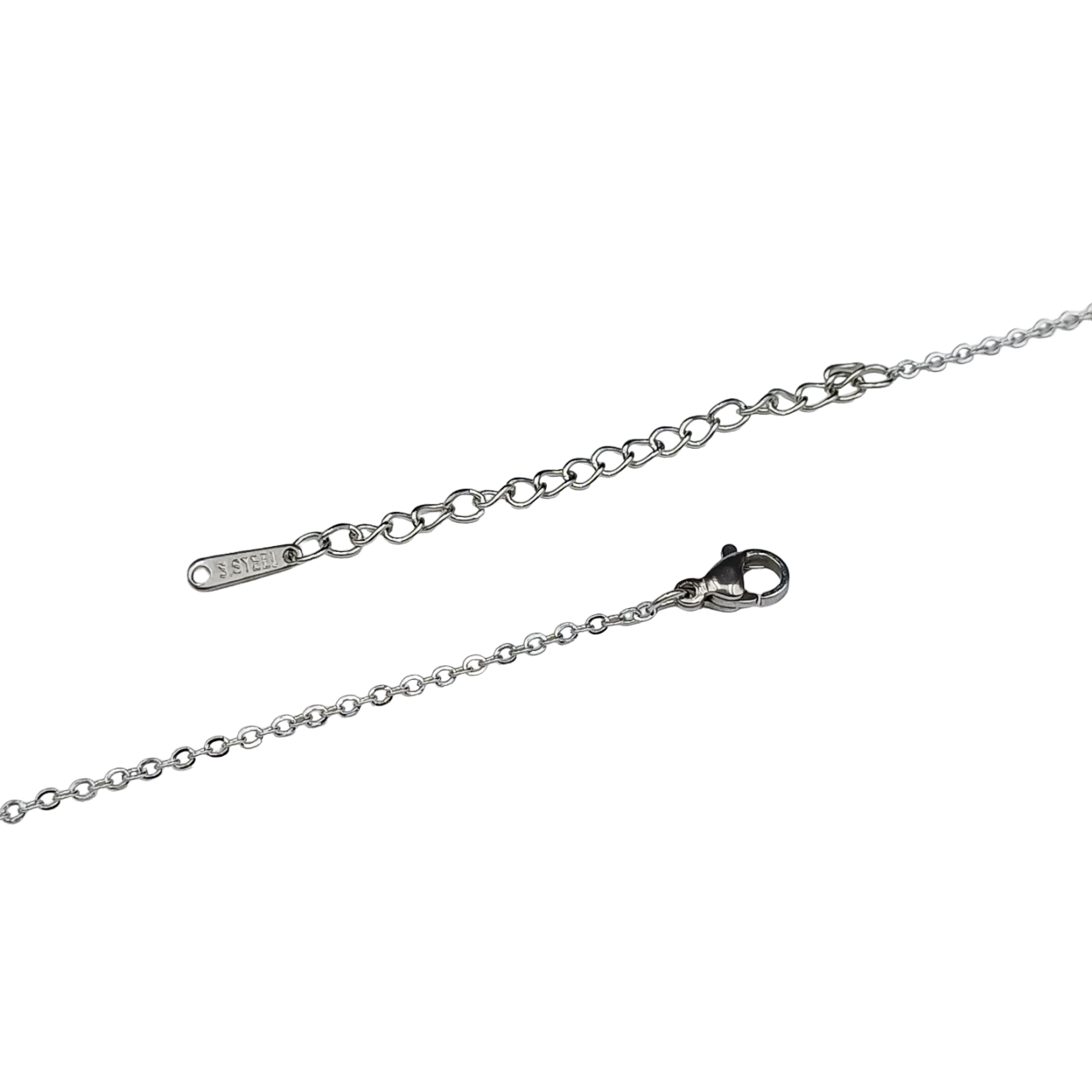 Collana Acciaio con Doppia Fotoincisione pendente tondo