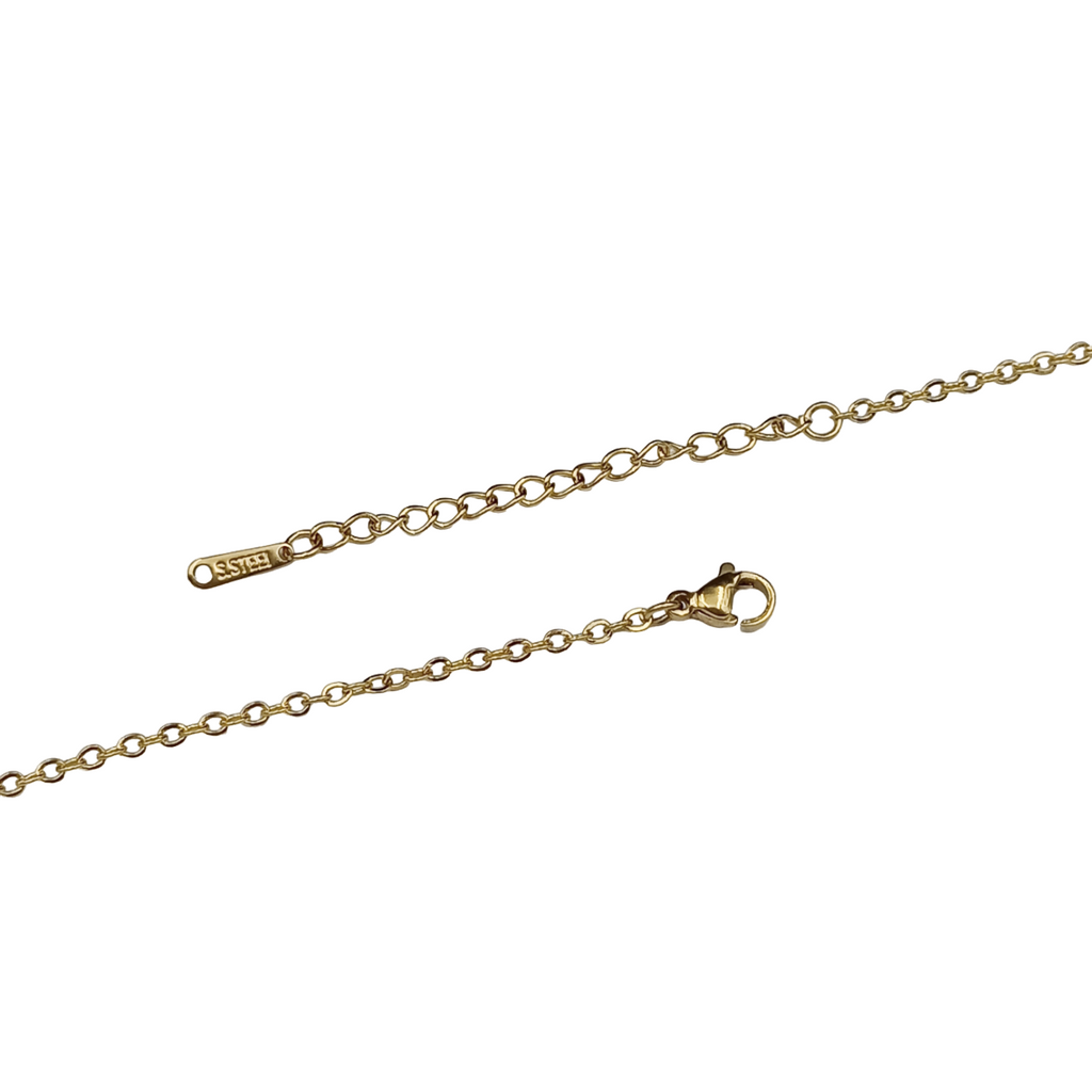 Collana Acciaio con Doppia Fotoincisione pendente quadrato