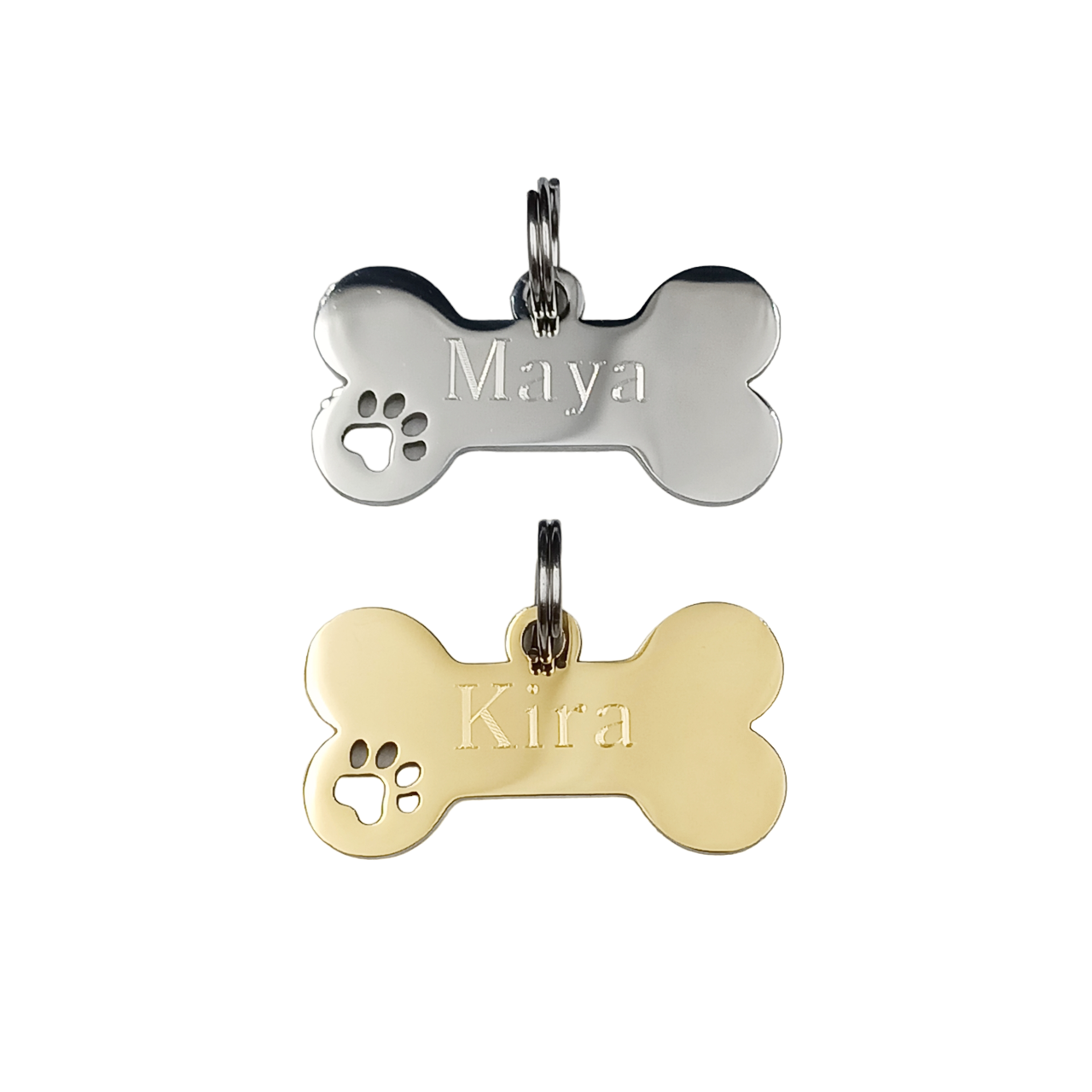 Osso Acciaio Piccolo Incisione Fronte e Retro