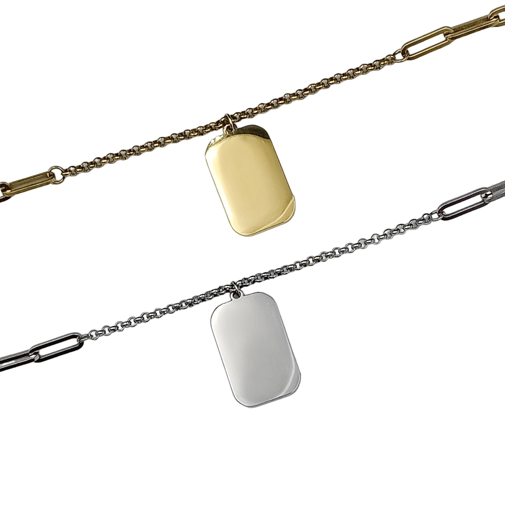 Collana Mané Acciaio Incisione Personalizzata