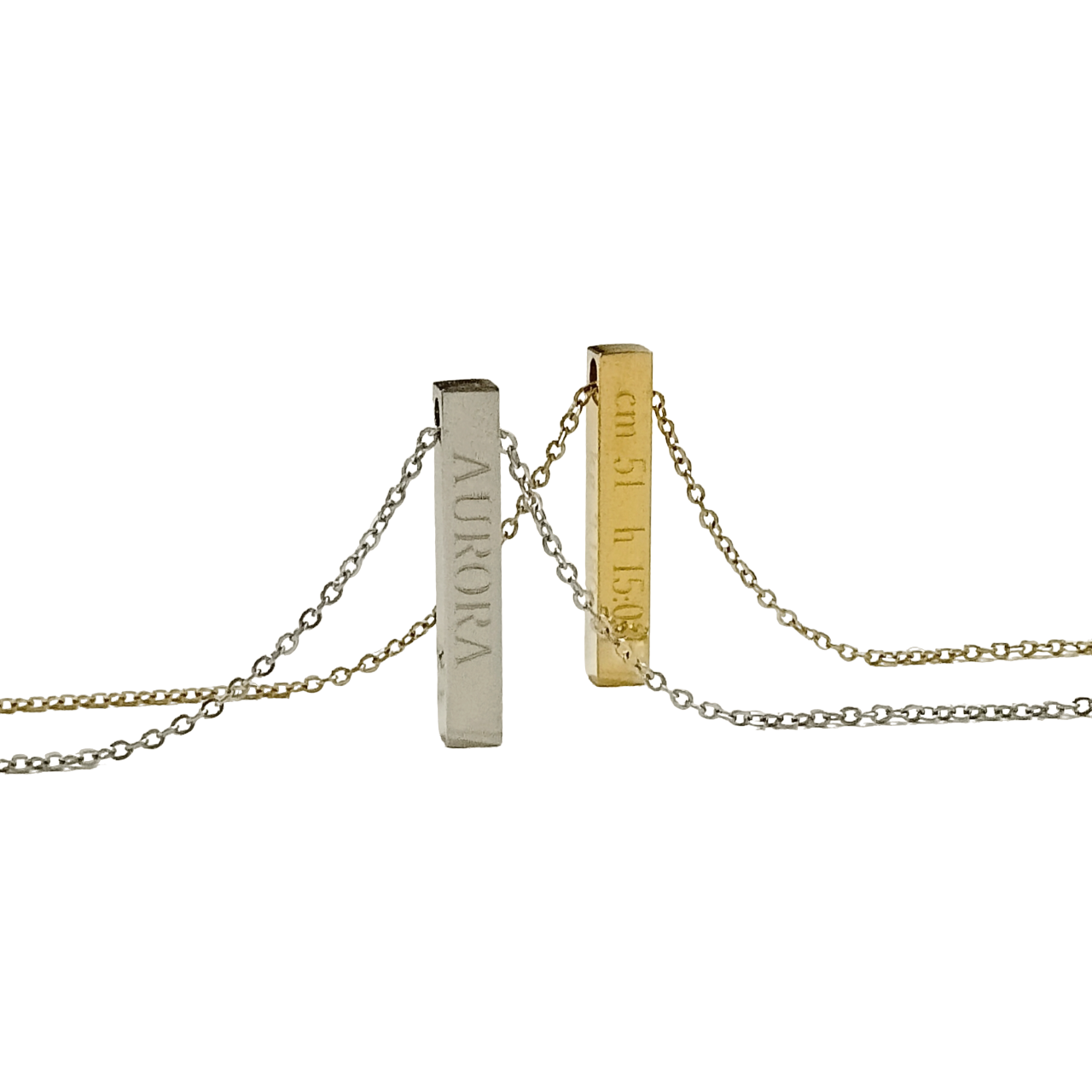 Collana Pendi Nascita Acciaio