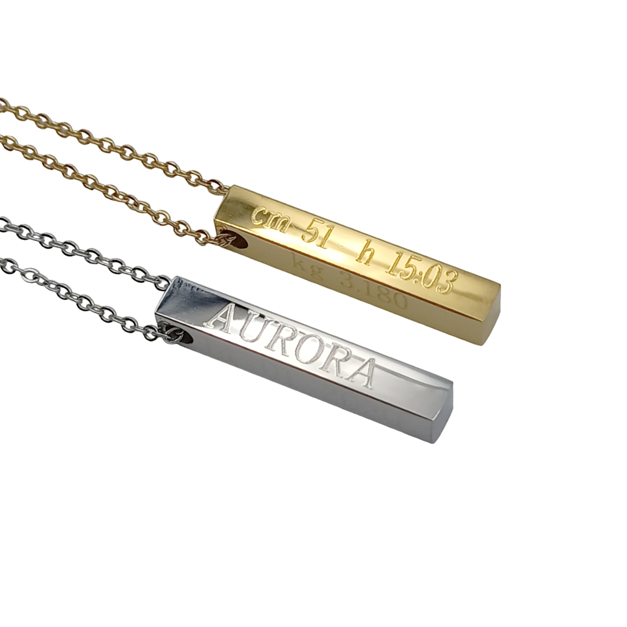 Collana Pendi Nascita Acciaio