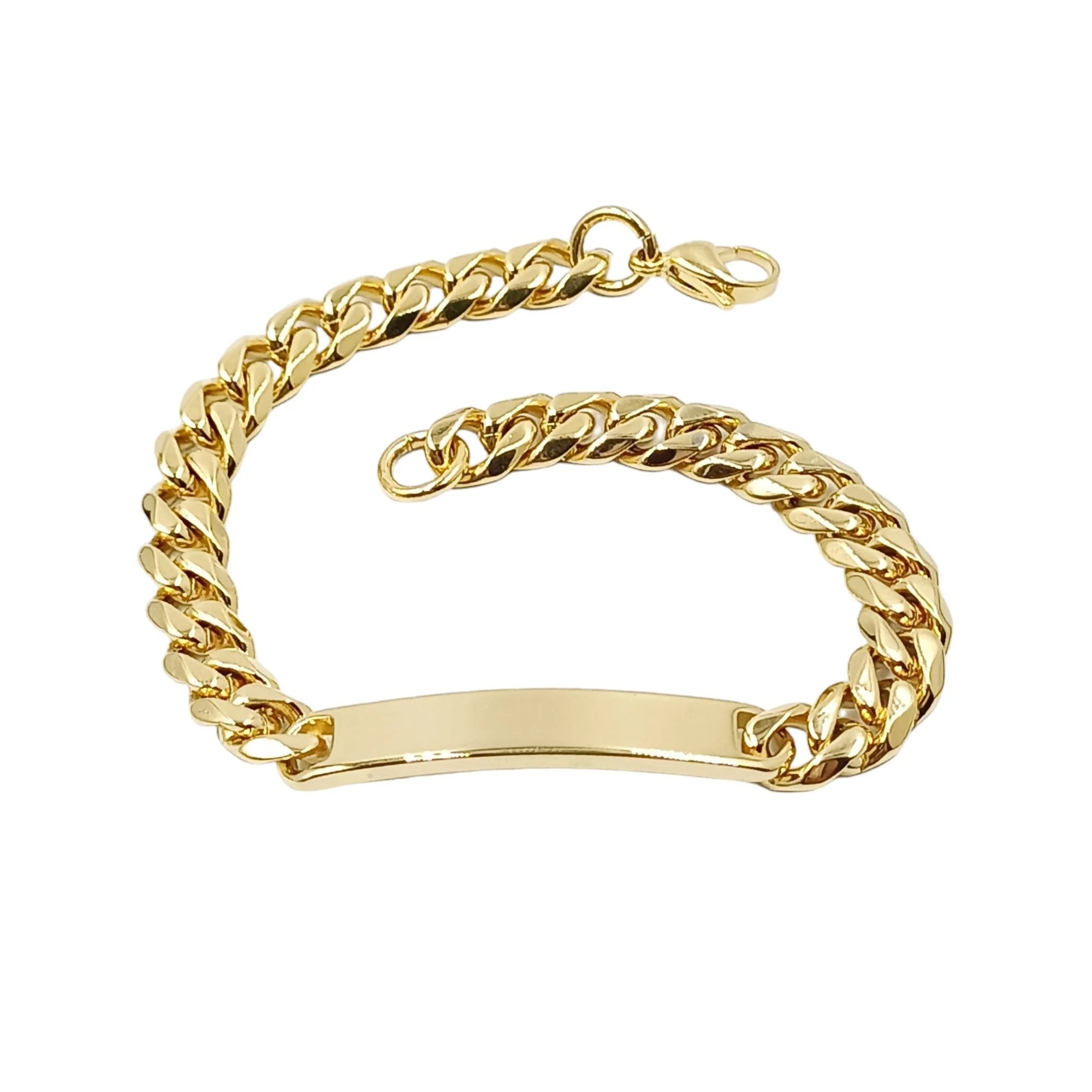 Bracciale Acciaio Argento o Oro Maglia Bizantina