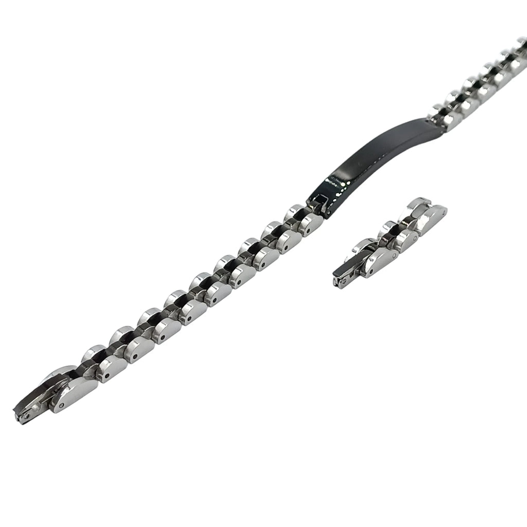 Bracciale Veneziano Diamantato Classico Acciaio Colori Argento Oro Nero