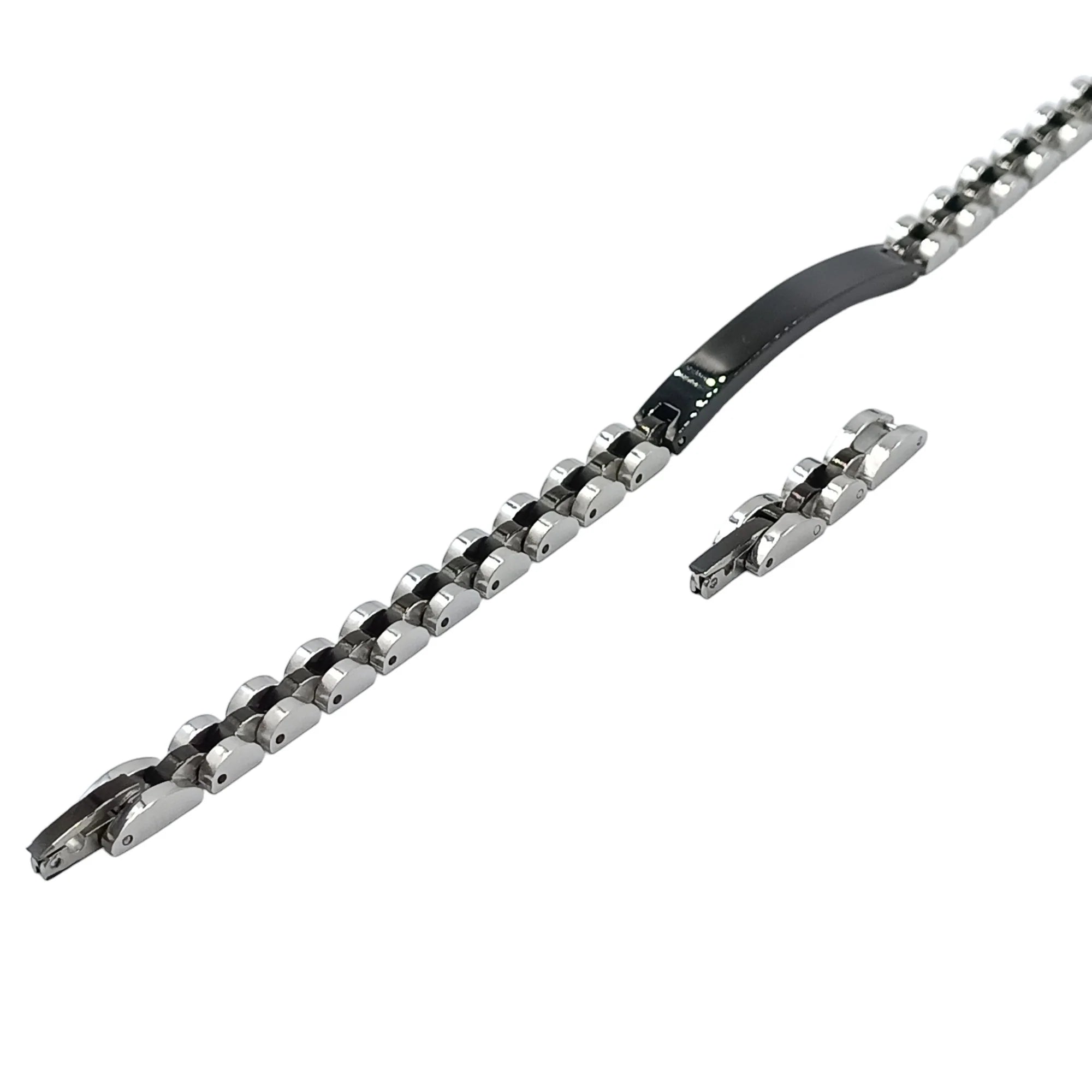 Bracciale Veneziano Diamantato Classico Acciaio Colori Argento Oro Nero