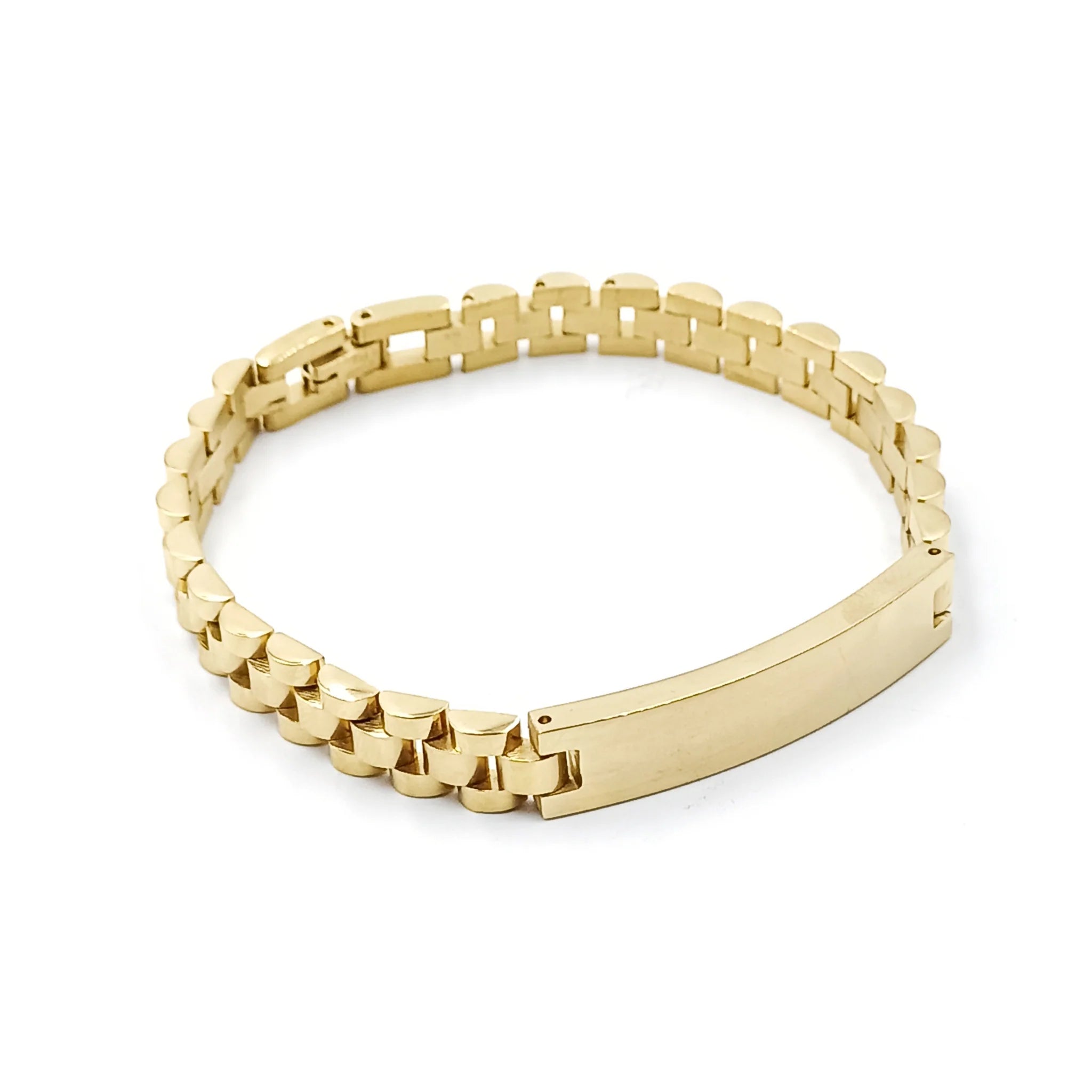 Bracciale Veneziano Diamantato Deluxe Acciaio Oro