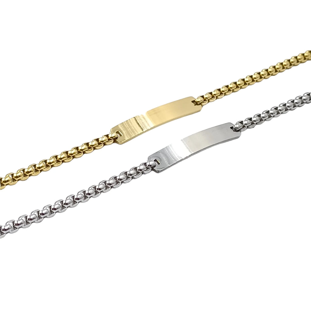 Bracciale Acciaio Argento o Oro Maglia Grumetta