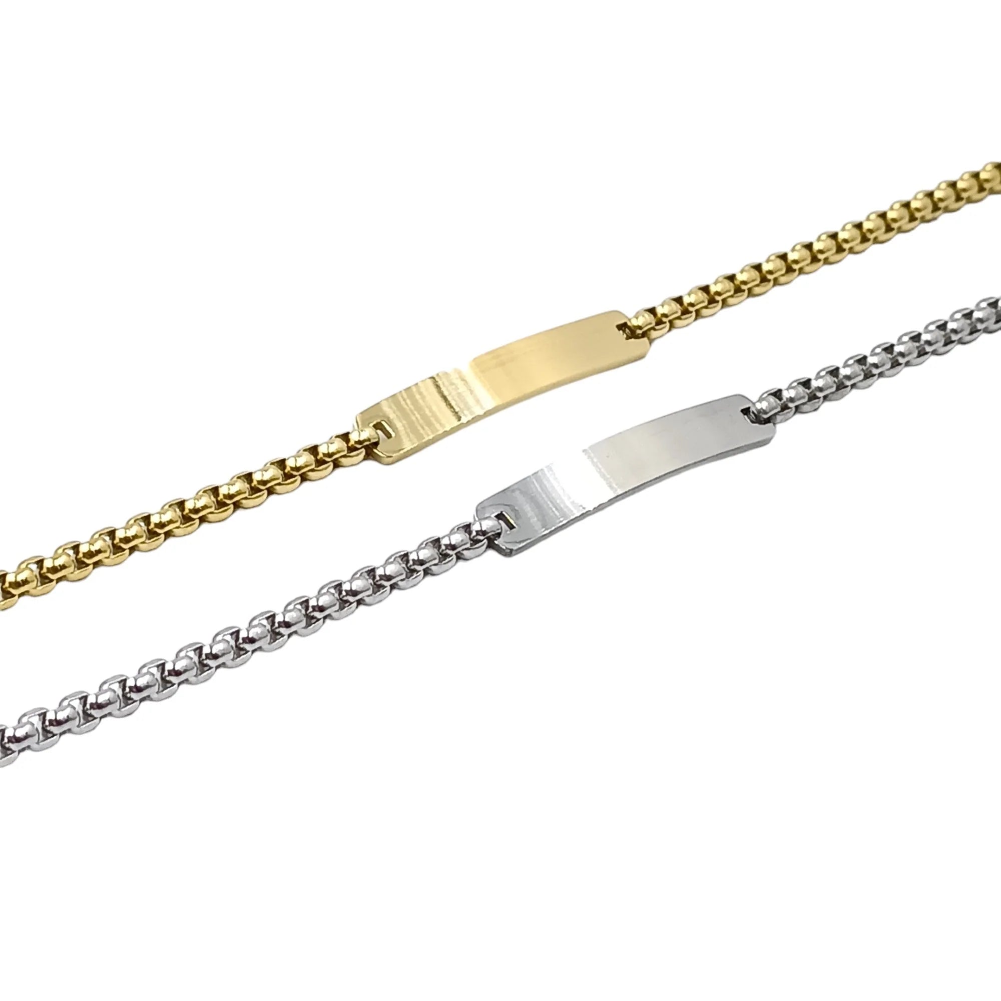 Bracciale Acciaio Argento o Oro Maglia Grumetta