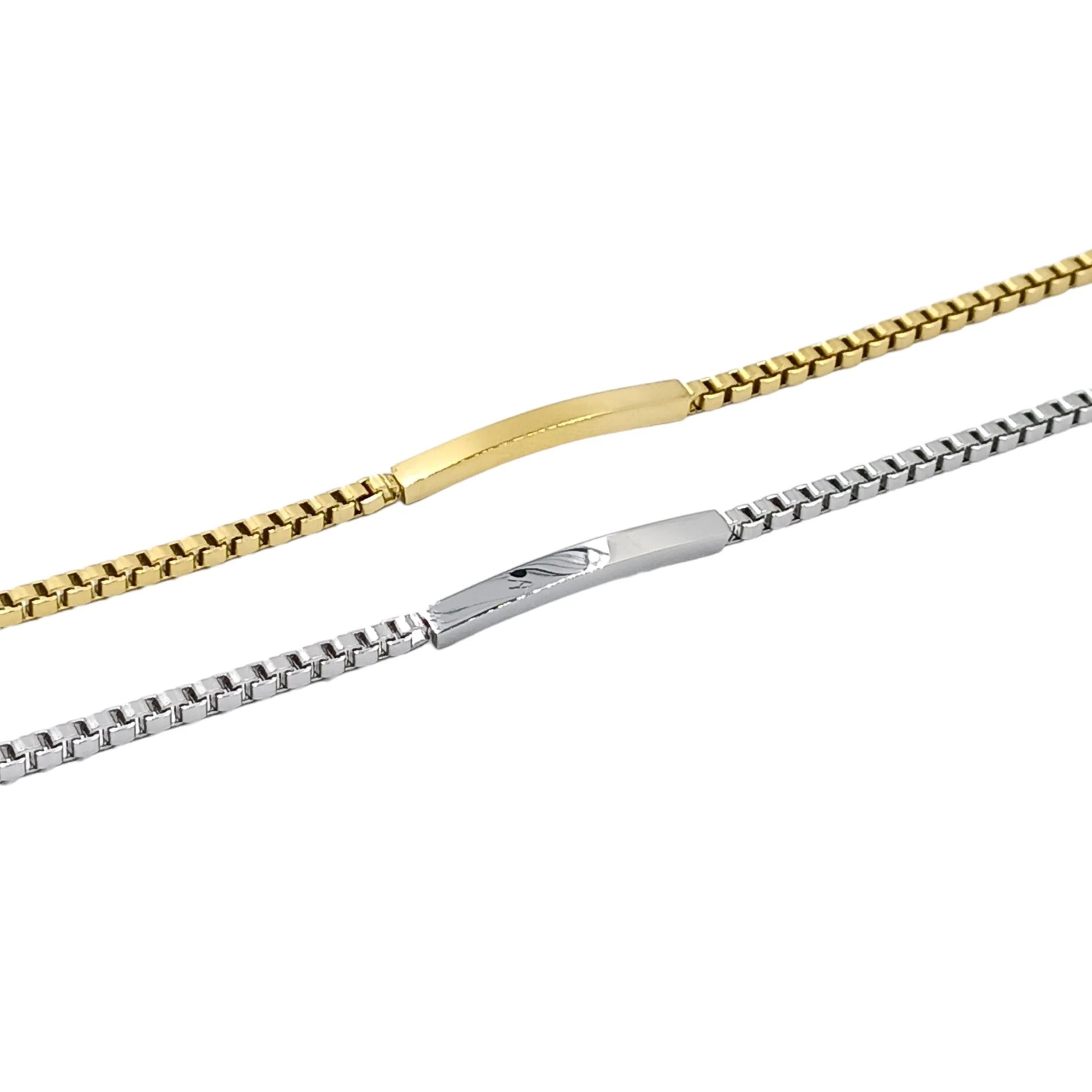 Bracciale Veneziana Acciaio Colori Argento e Oro