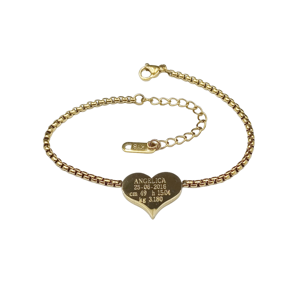 Bracciale Cuore NASCITA Acciaio