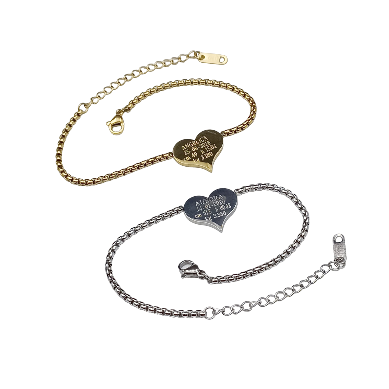 Bracciale Cuore NASCITA Acciaio