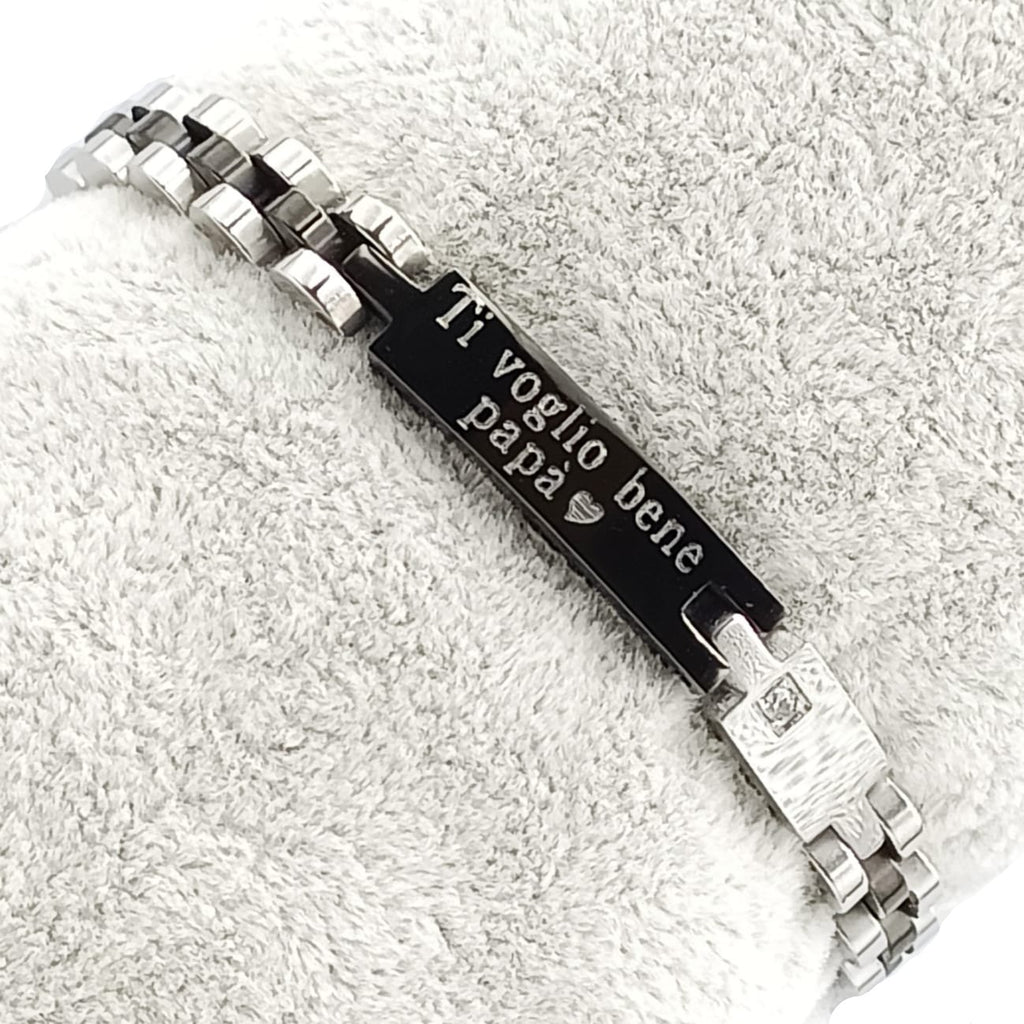 Bracciale Elegance Limited Duo Acciaio Nero o Argento