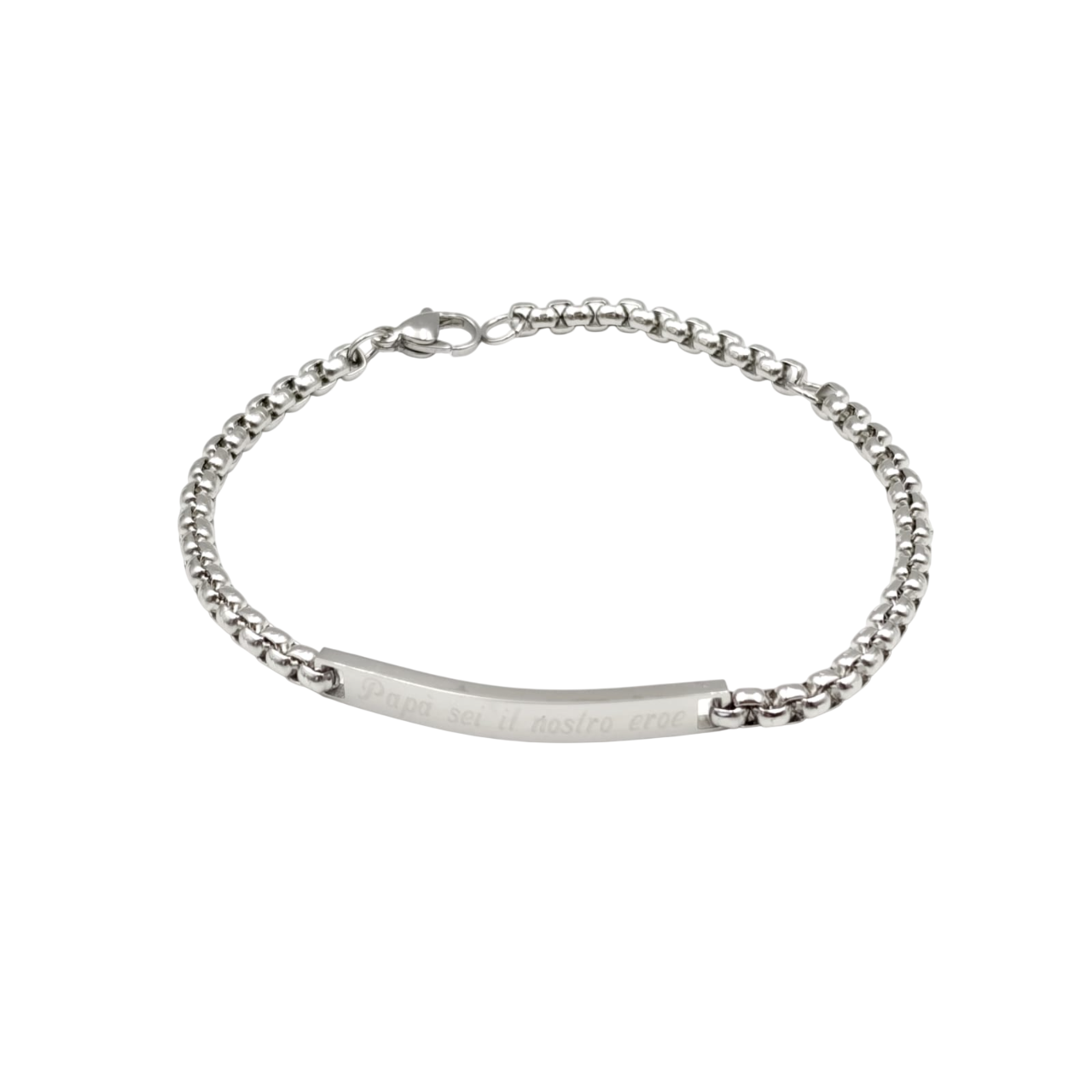 Bracciale Grumetta in Acciaio Personalizzato