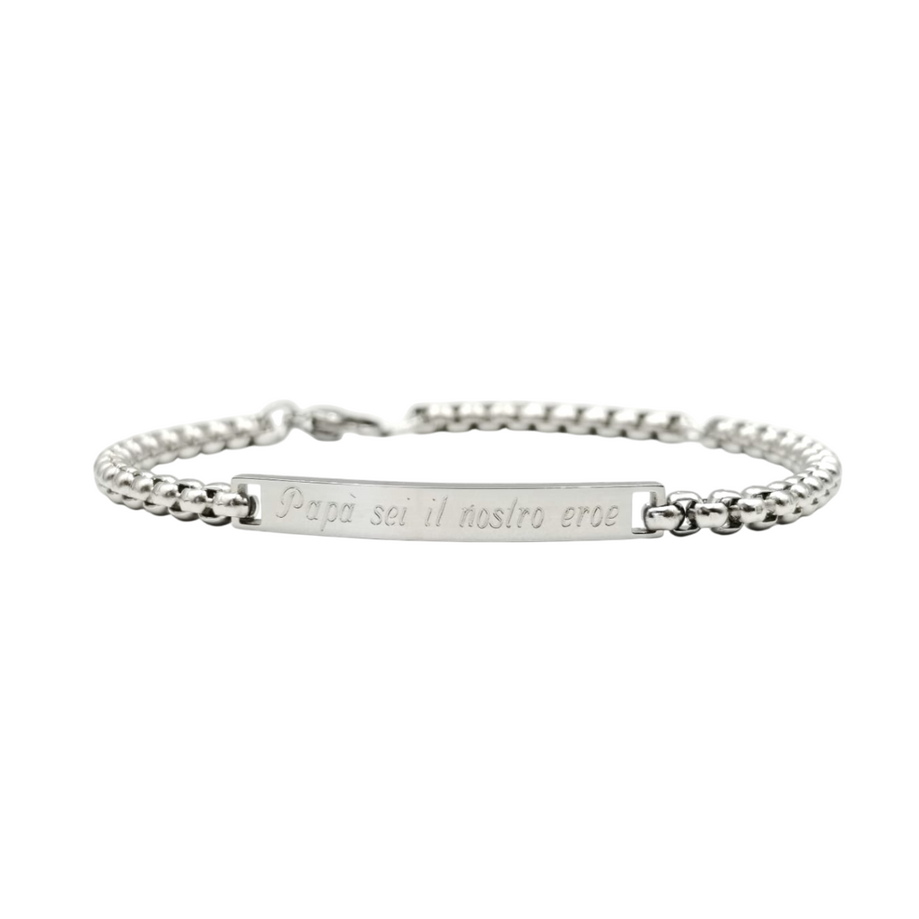 Bracciale Grumetta in Acciaio Personalizzato