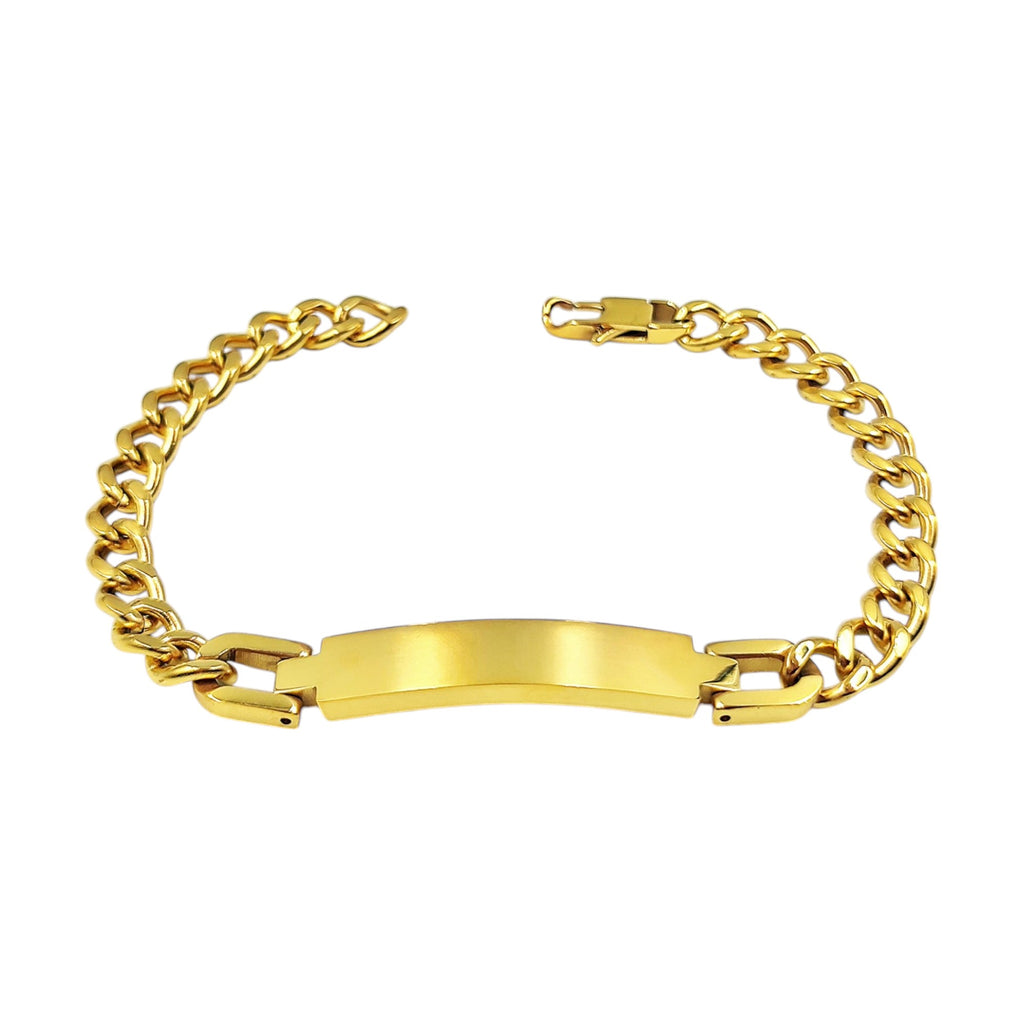 Bracciale Maglia Larga Sturdy in Acciaio con Incisione Personalizzata