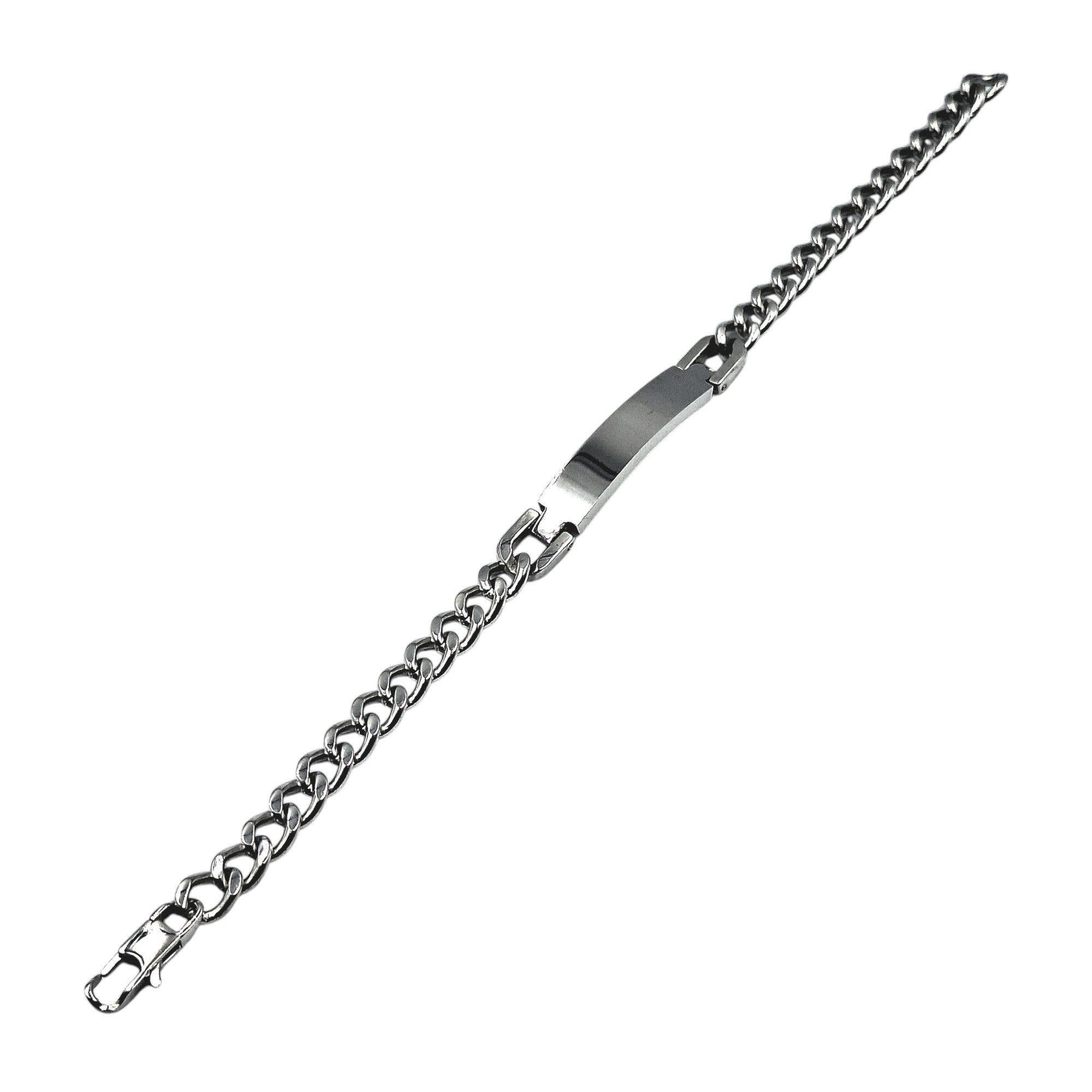 Bracciale Maglia Larga Sturdy in Acciaio con Incisione Personalizzata