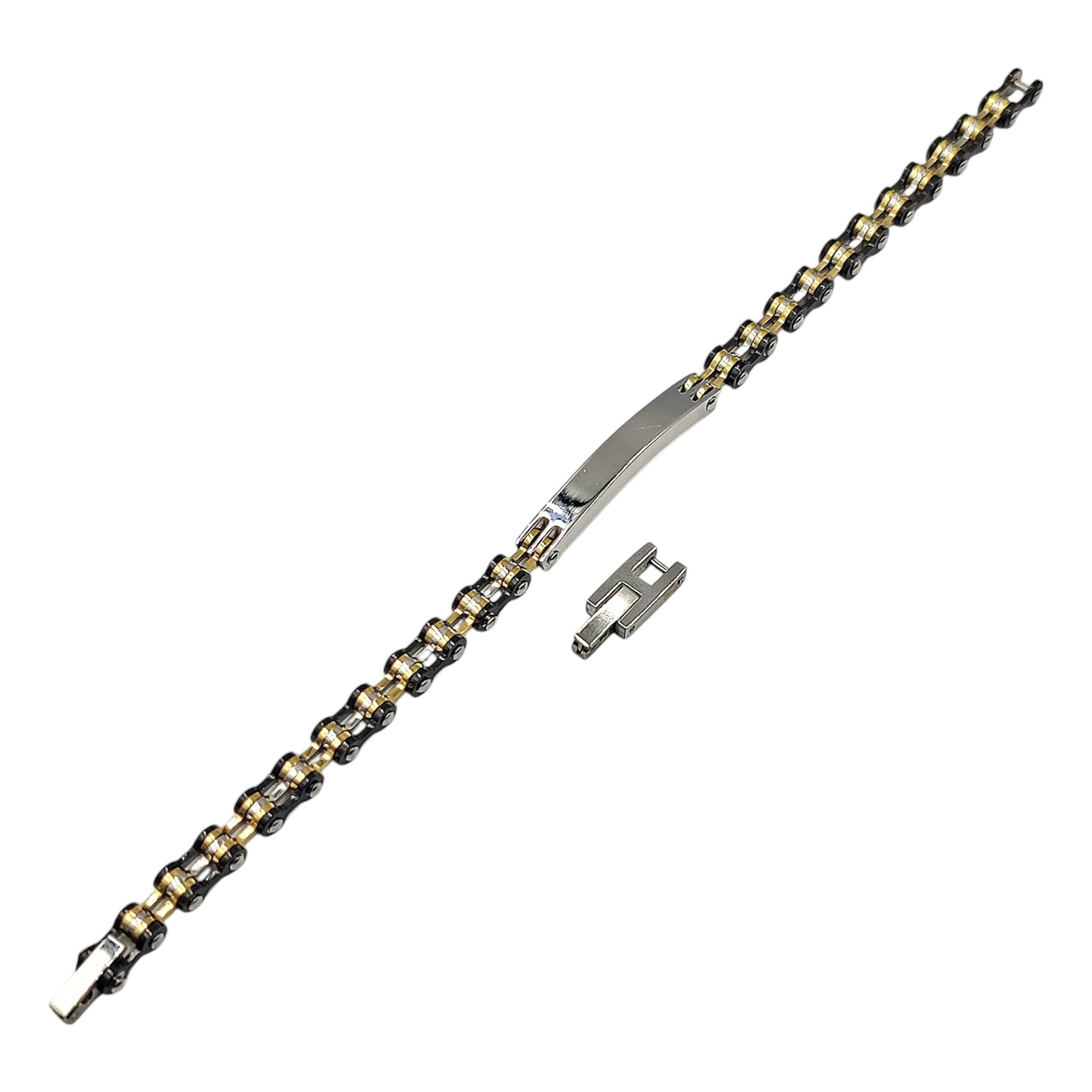 Bracciale Catena Tris Acciaio con Incisione Personalizzata