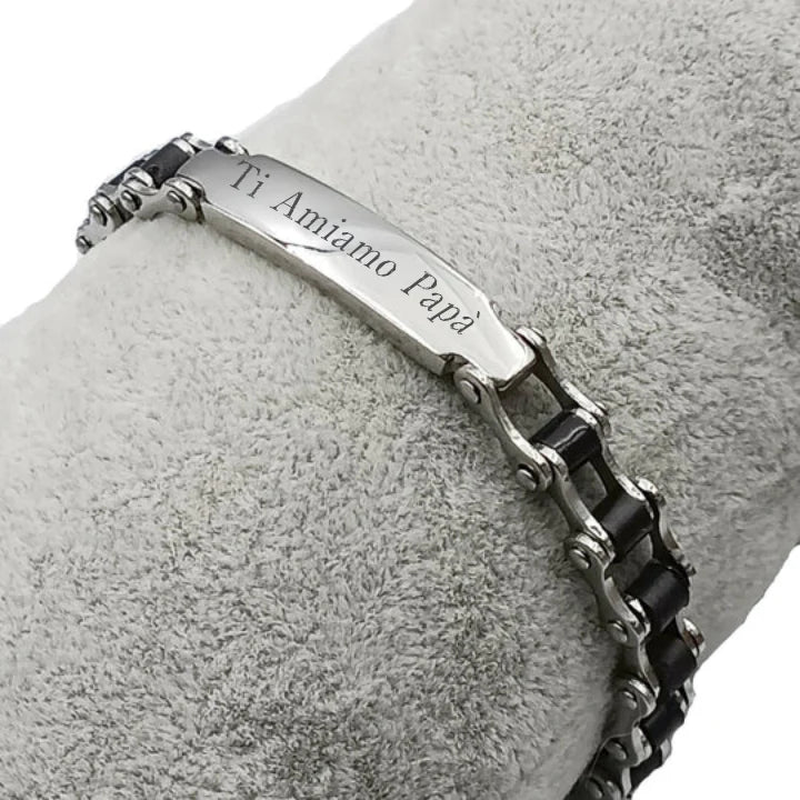 Bracciale Acciaio Catena Lucido